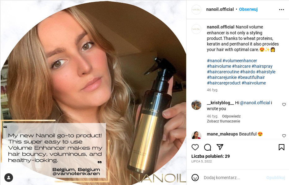 hårspray til større volumen